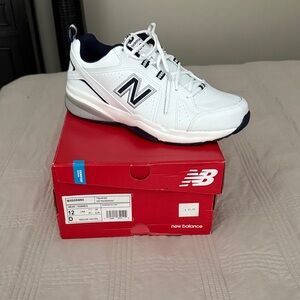 New Balance White and Black Athletic Shoes